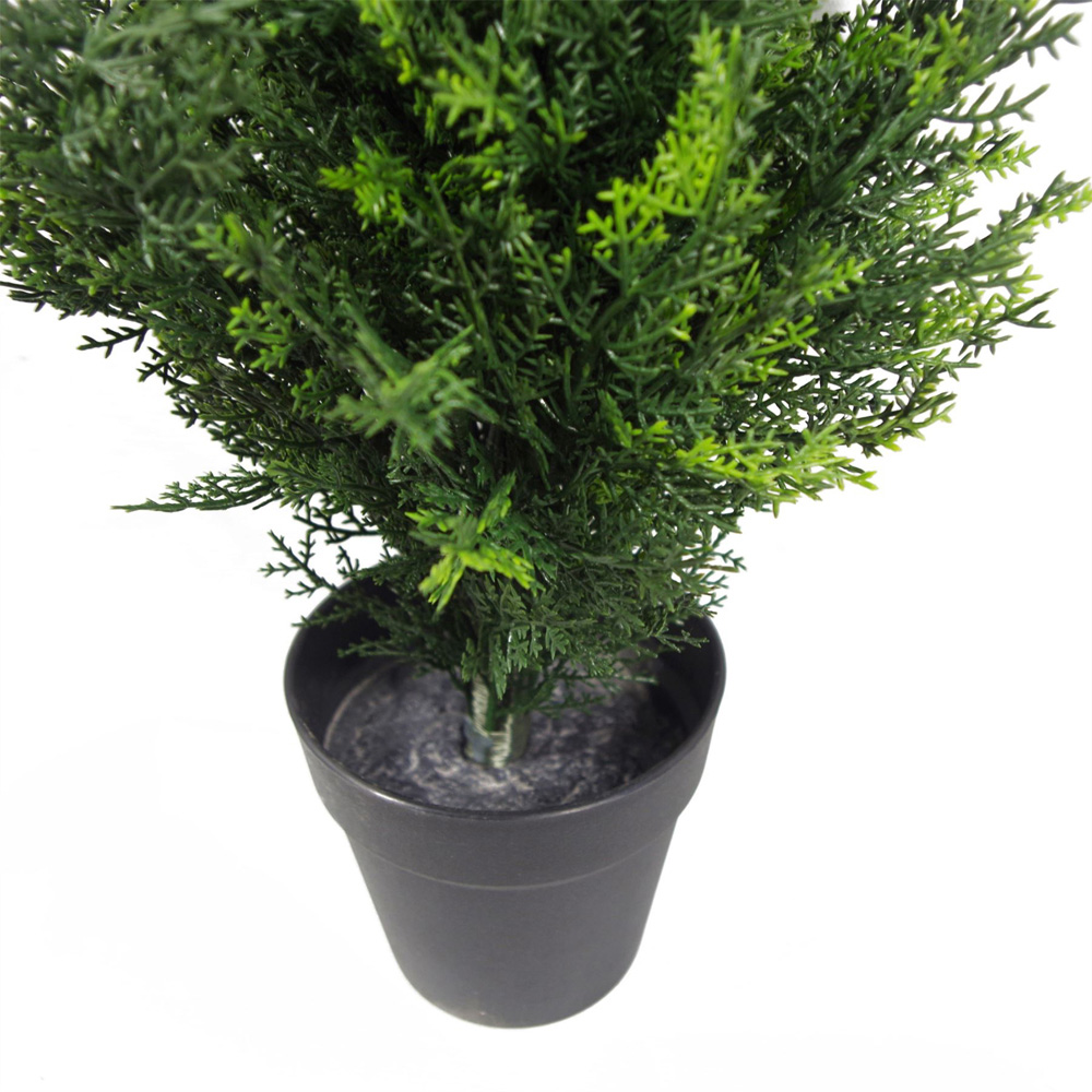 Leaf Artificial Cedar Cypress Topiary Plant Pot 60cm Image 2
