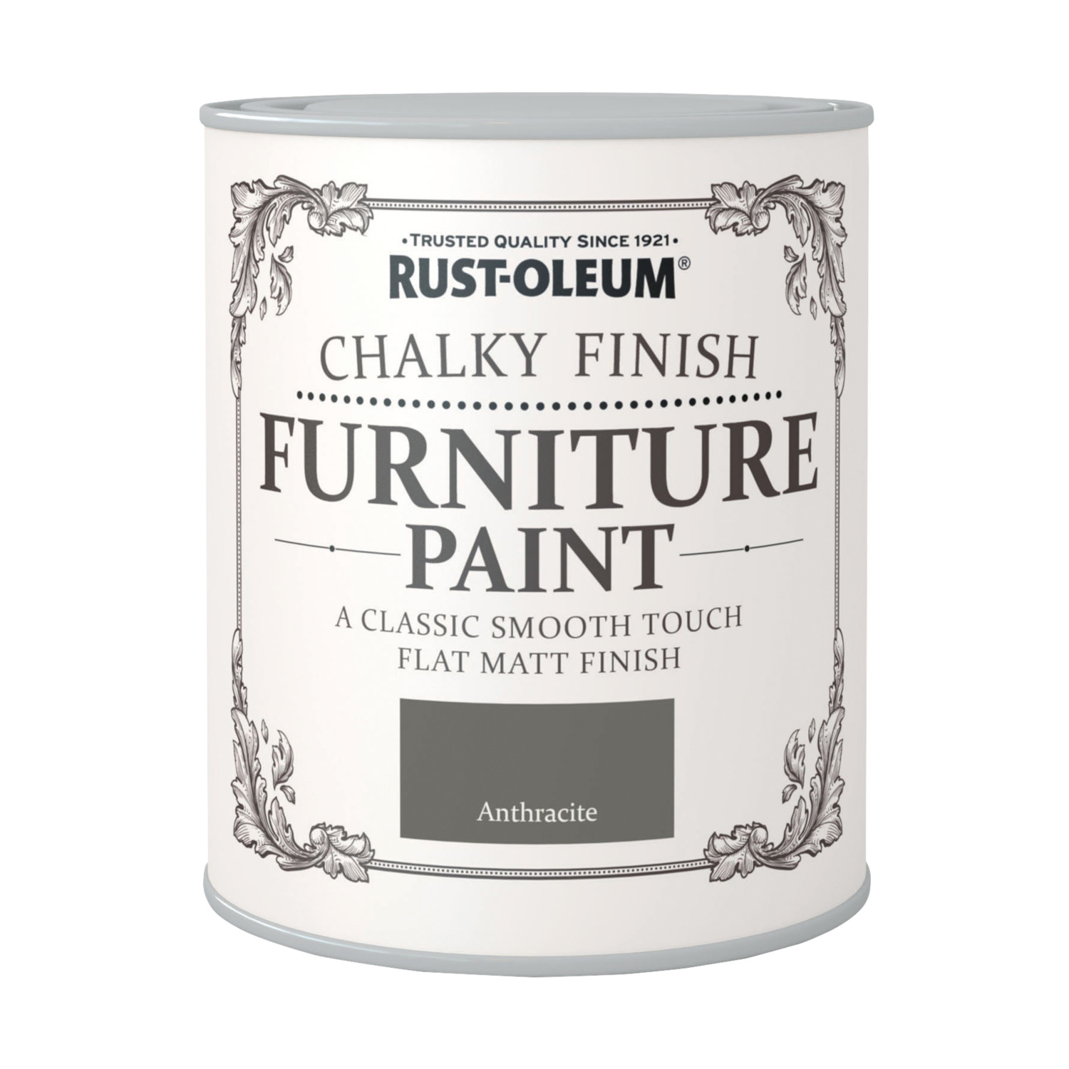 RustOleum Chalky Finish Furniture Paint Anthracite / 750ml Wilko