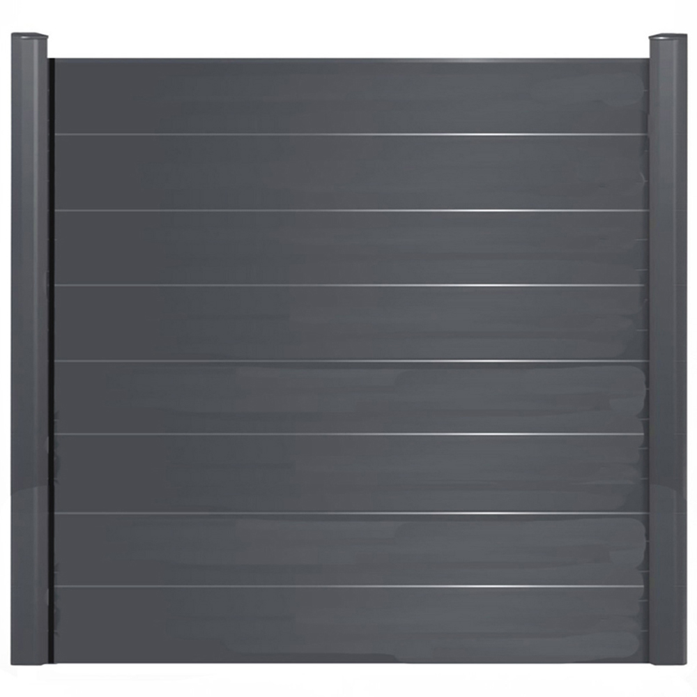 Endurofence Anthracite Grey 1830 x 2000mm Mid Rib Maintenance Free Fence Panel Image 2