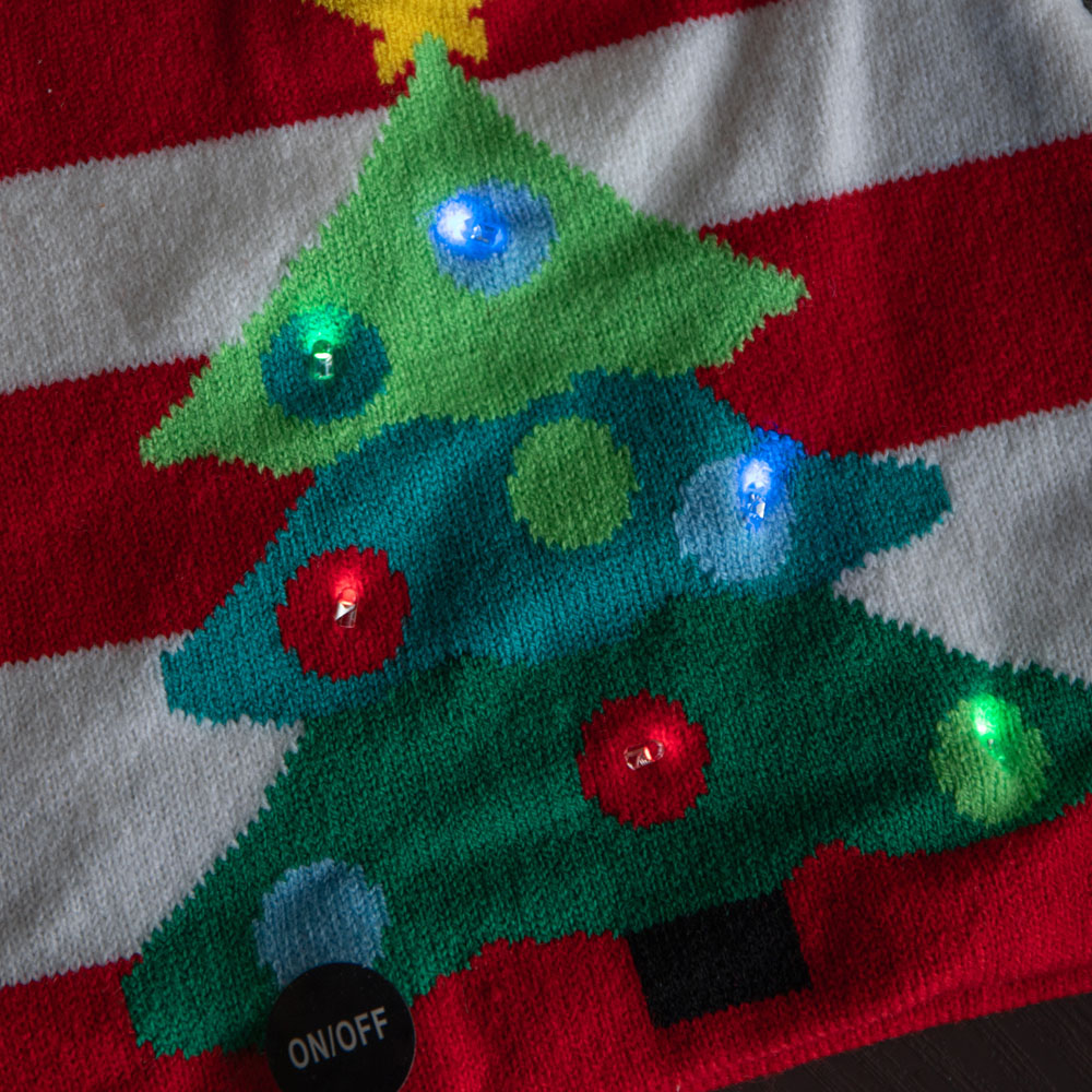 Samuel Alexander 6 Multicoloured LED Christmas Tree Flashing Party Festive Beanie Hat Image 6