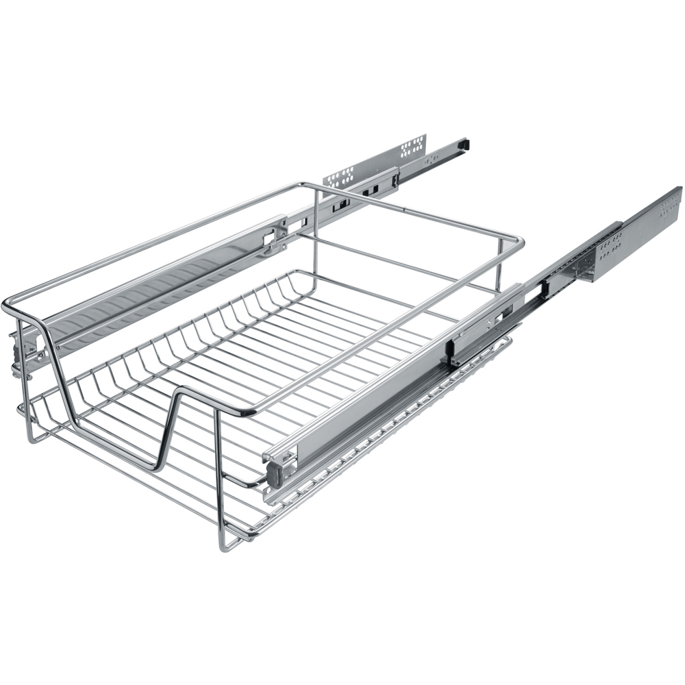 tectake Grey Drawer with Telescopic Drawer Runners 14 x 37 x 44cm Image 2