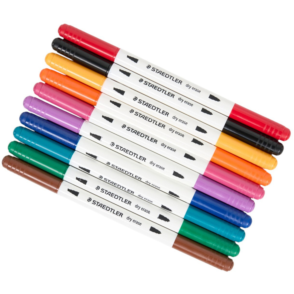 Pack of 10 Double Ended Dry Erase Pens Image 3