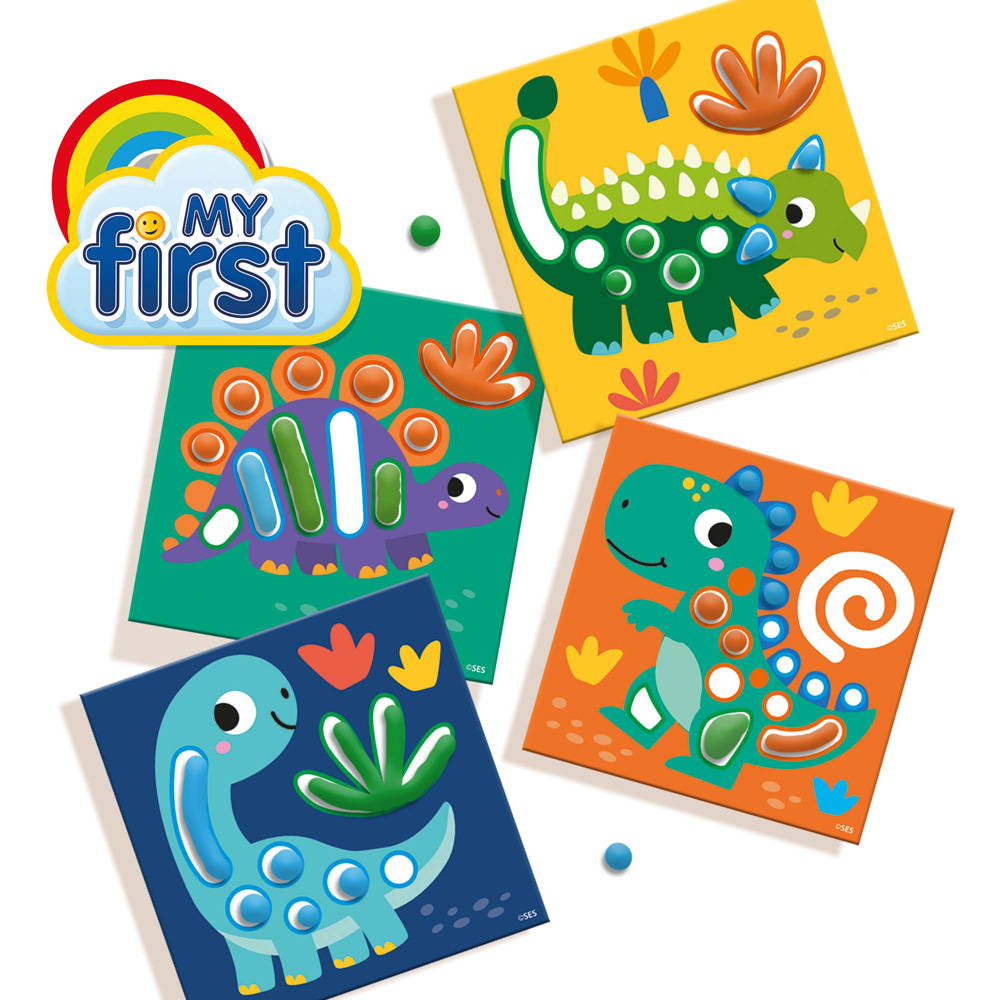 SES Creative My First Dinosaur Card Dough Activity Set Image 4