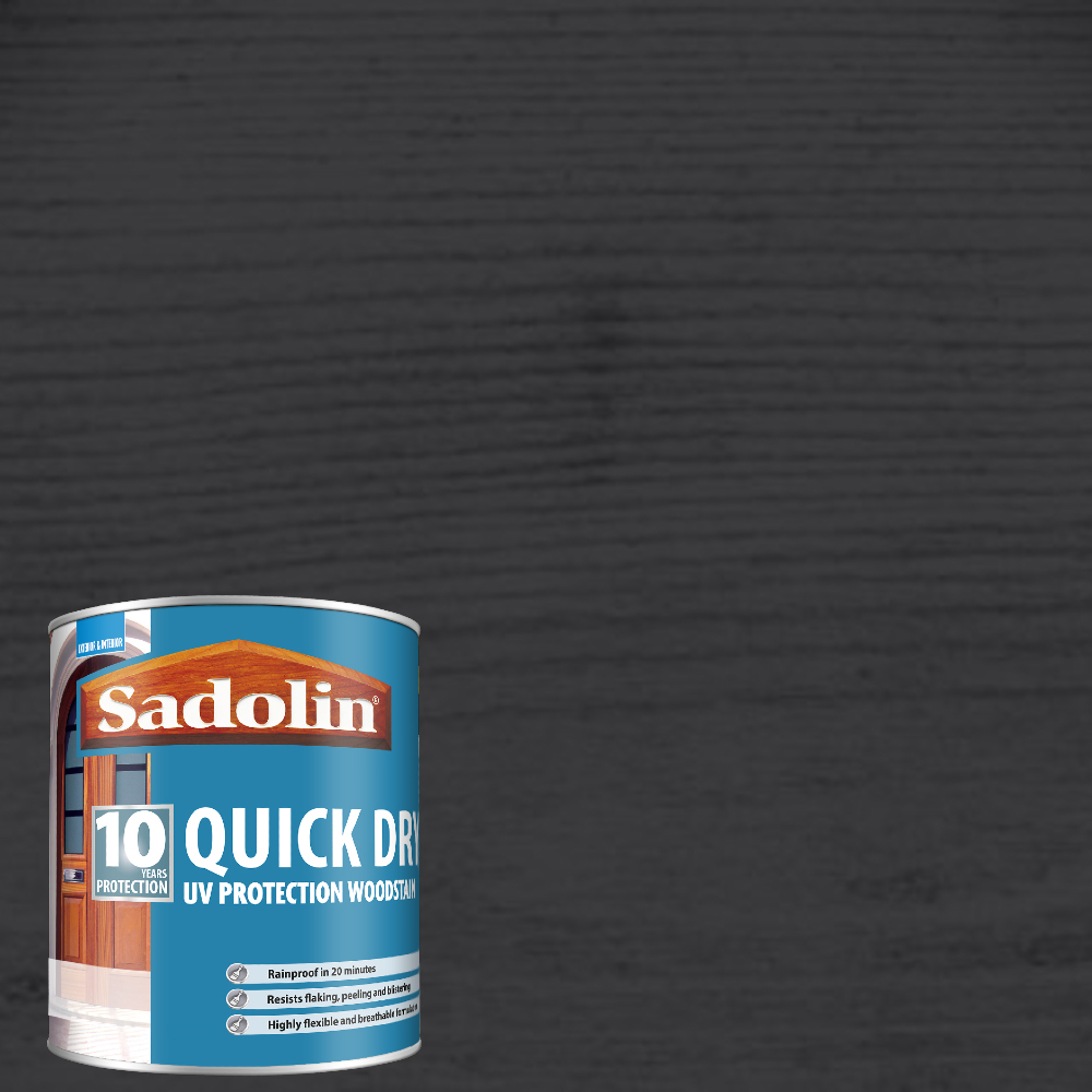 Sadolin Quick Dry 10 Year Ebony Woodstain 1L Image 4