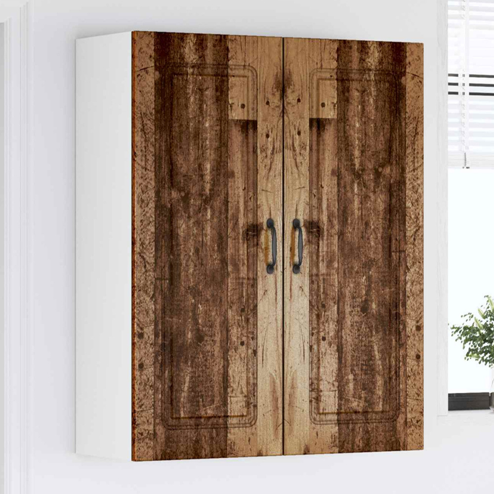 vidaXL 2 Door Old Wood Kitchen Wall Cabinet Image 1