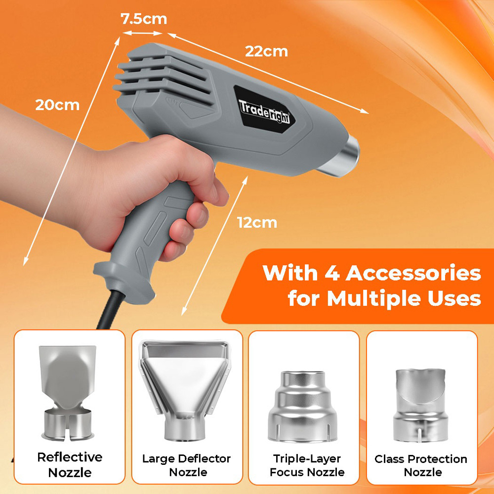 Traderight 2000W Heat Gun Hot Air Blower Image 9