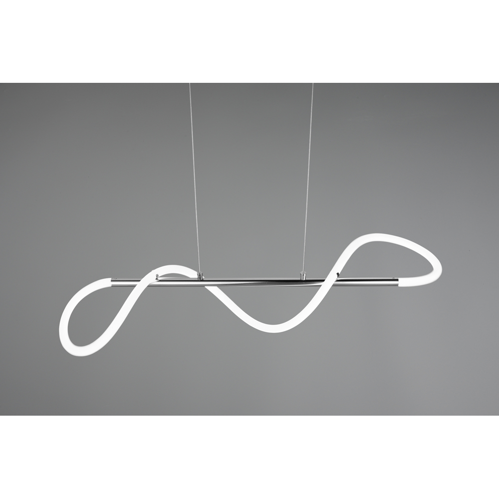 TRIO Argos Chrome and White LED Pendant Light Image 4