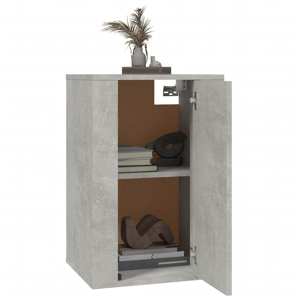 vidaXL Single Door Concrete Grey Wall Mounted TV Cabinet Image 3