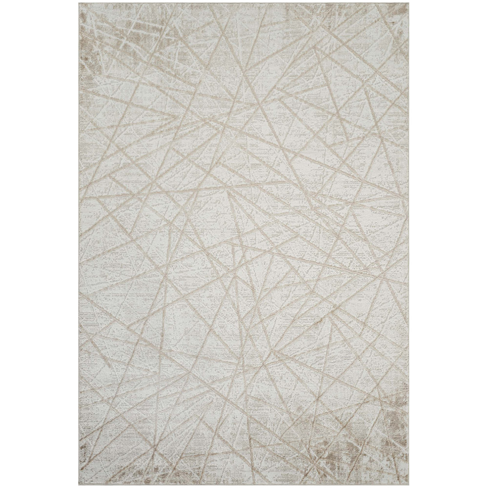Desire Rugs Perla Beige Modern Abstract Linear Axis Design Rug 60 x 220cm Image 1