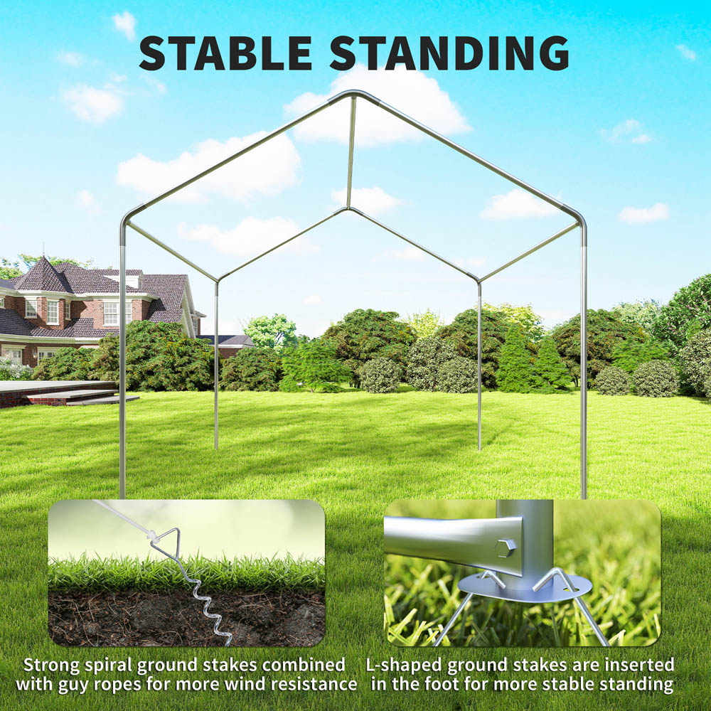 Outsunny 3 x 3m Grey Cathedral Style Gazebo with Sidewalls Image 6