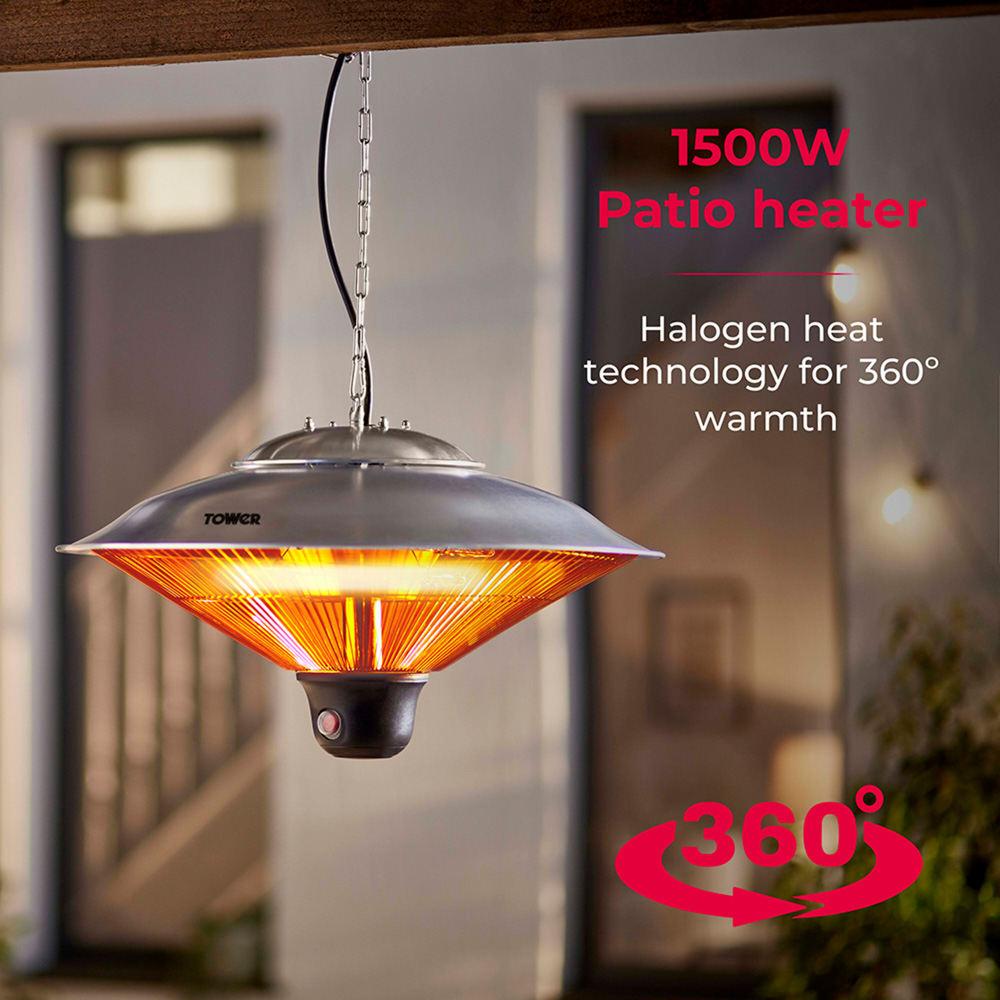 Tower Astro Hanging Outdoor Patio Heater 1500W Image 4