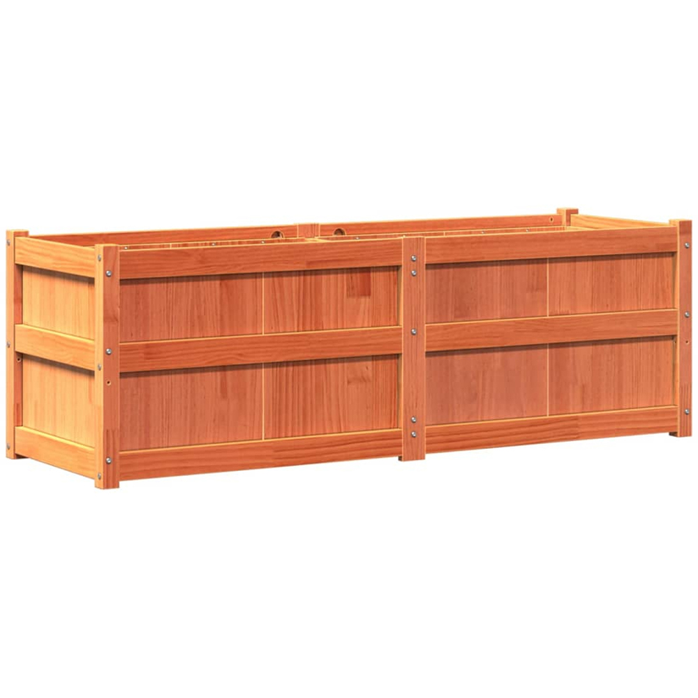vidaXL Brown Pine Wood Raised Garden Bed 50 x 150 x 50cm Image 5