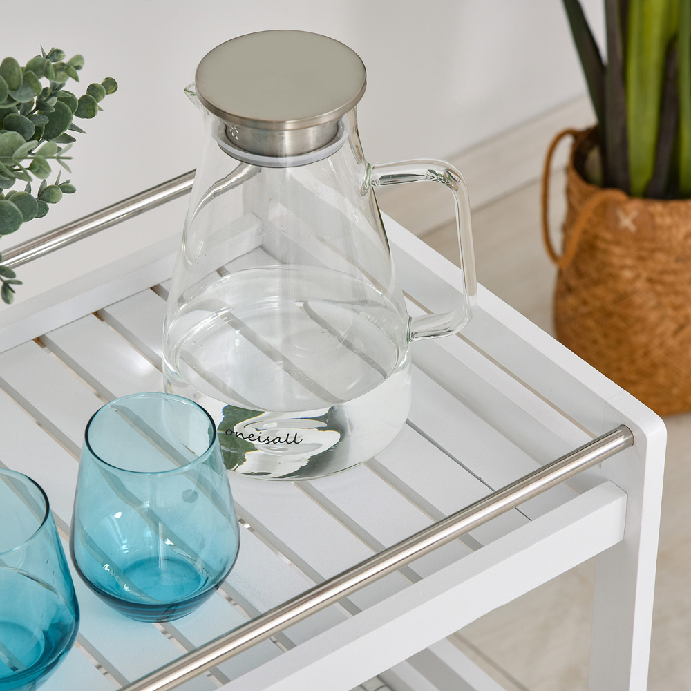 HOMCOM 3 Tier White Kitchen Cart Image 3