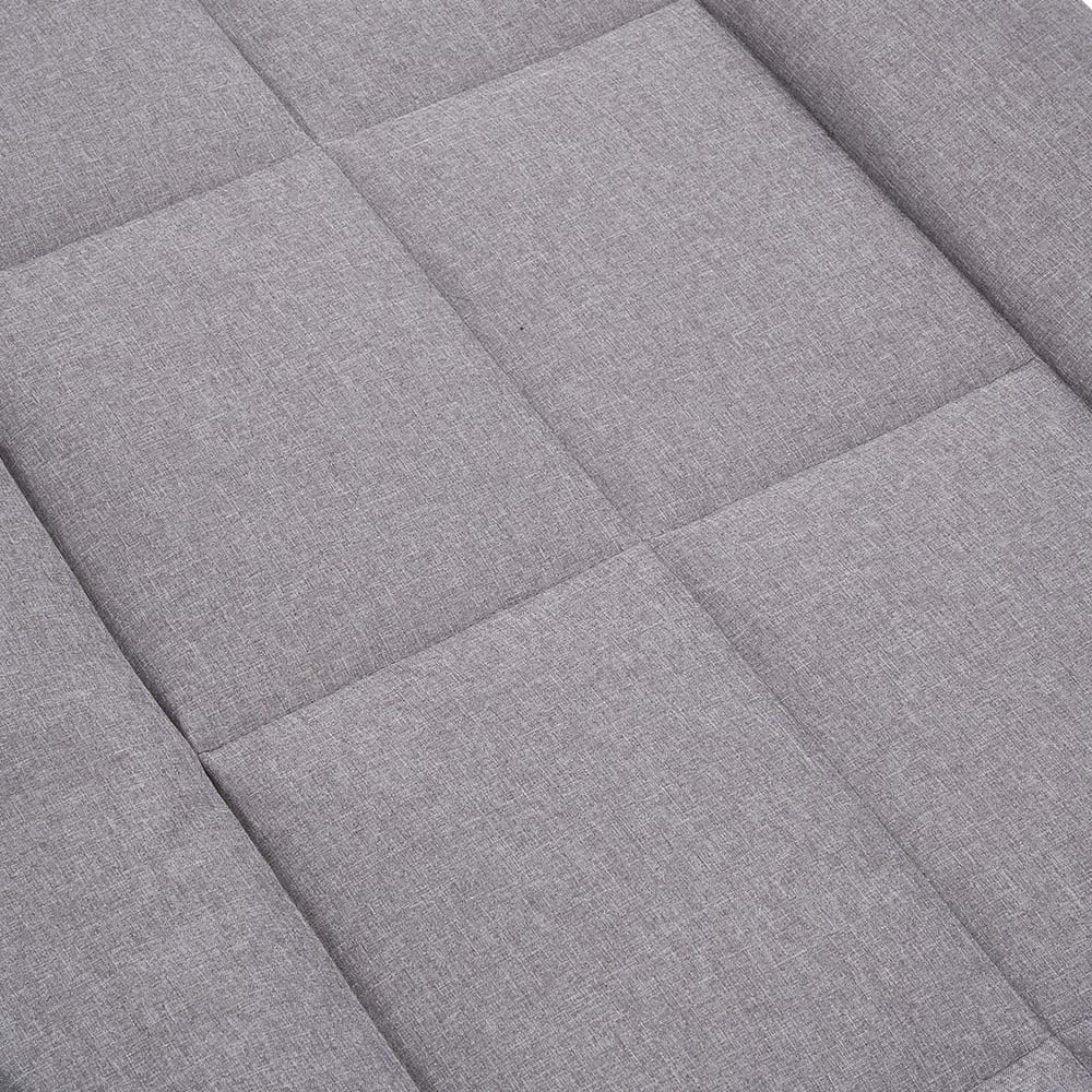 Living and Home Grey Portable Folding Camping Cot with Headrest Image 6
