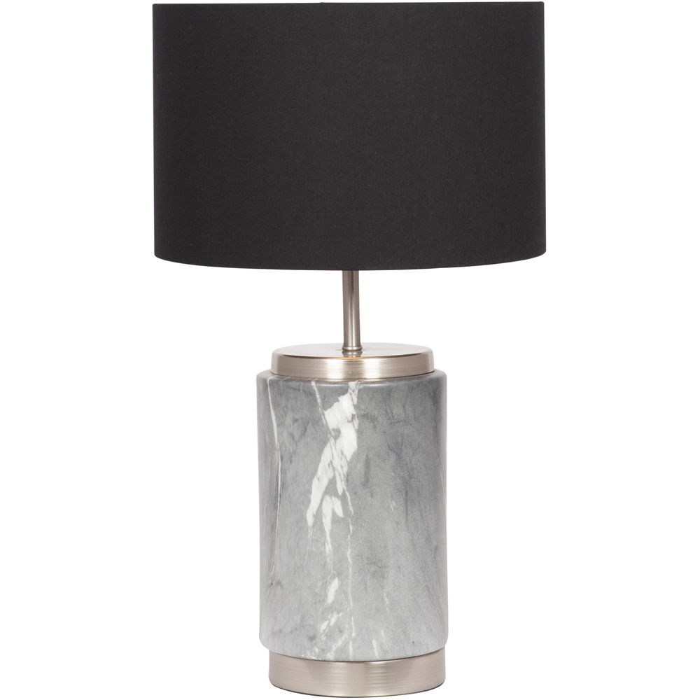 Pacific Lifestyle Carrara Grey Marble Effect Ceramic Table Lamp Image 3