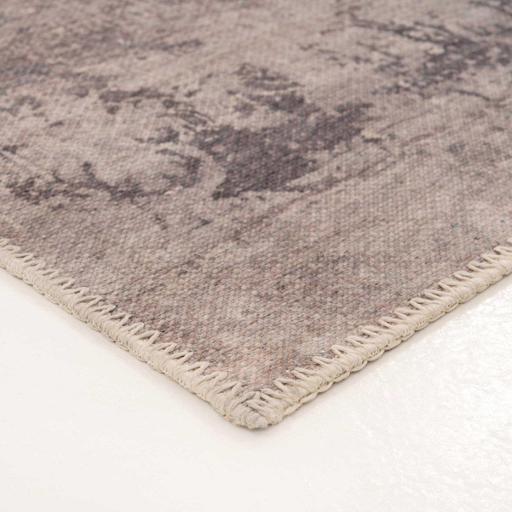Kukoon Fleur Beige Flat Vintage Rug 160 x 230cm Image 4