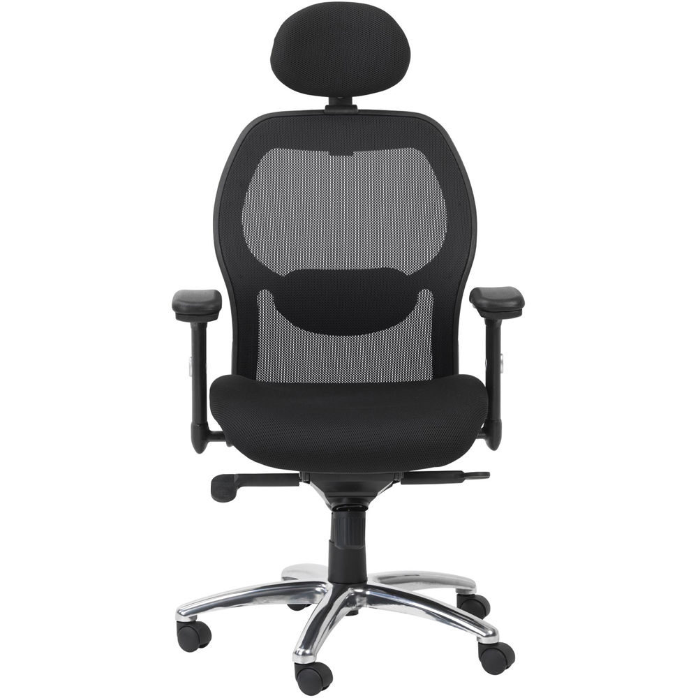 Alphason Portland Synchro Black Mesh Executive Chair Image 2