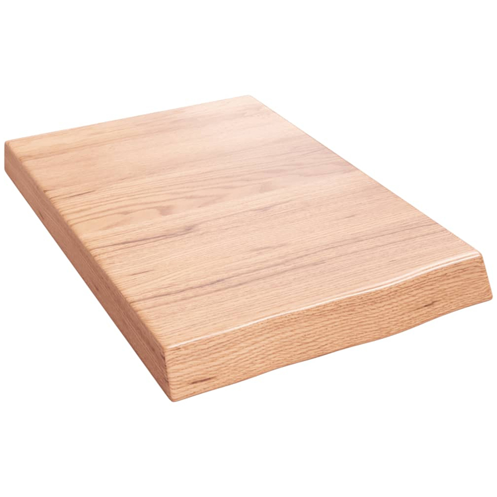 vidaXL 60 x 40cm Light Brown Oak Wood Wall Shelf Image 1