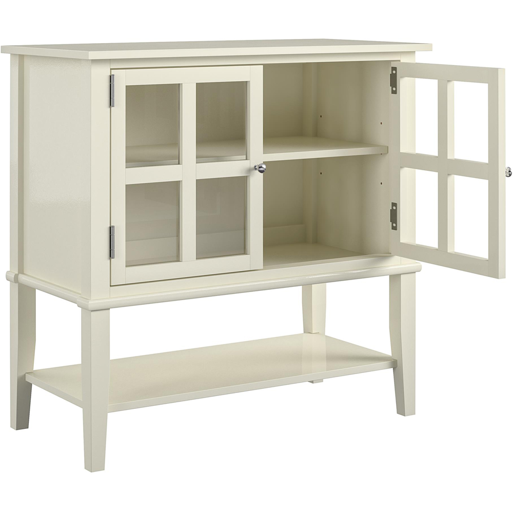 Dorel Franklin 2 Glass Door Single Open Shelf Storage Cabinet Image 4