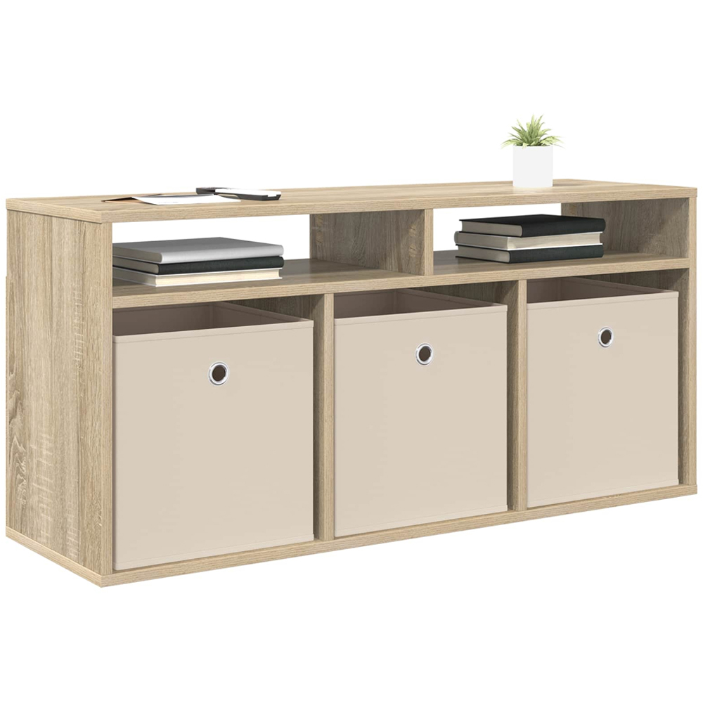 vidaXL 3 Drawer 2 Shelf Sonoma Oak Lowboard Image 3