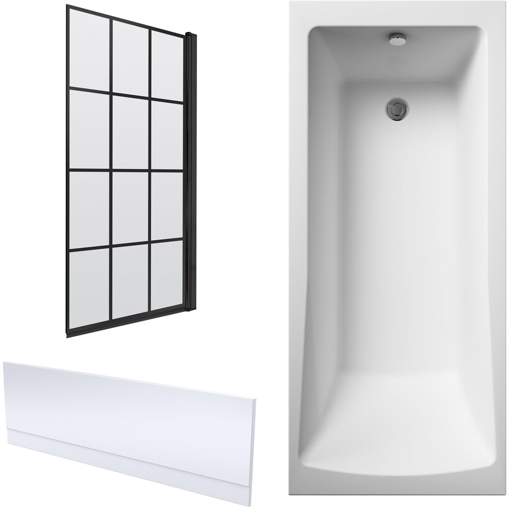nuie 1700 x 750mm Standard Bath with Panel and Screen Image