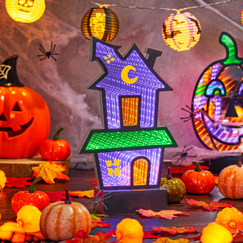 Benross LED Infinity Spooky House Halloween Decoration 28cm Image 6