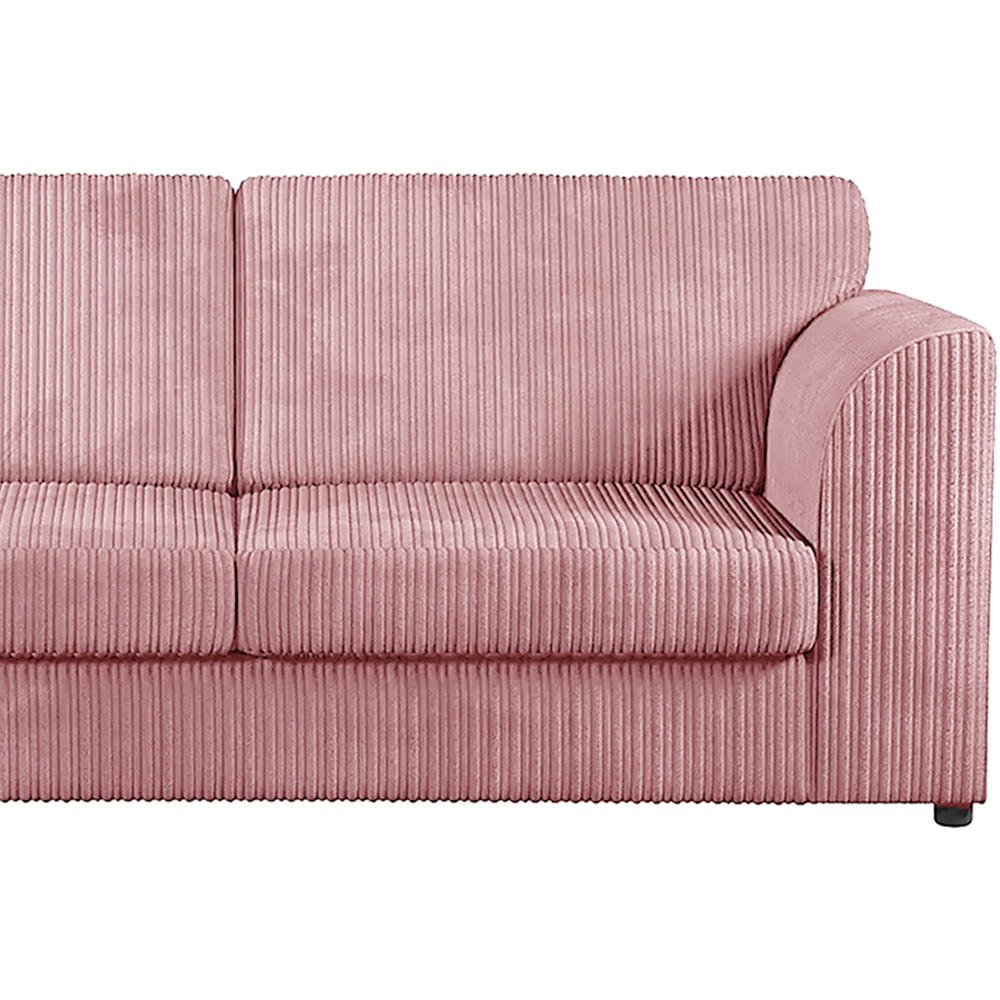 Luxor 4 Seater Pink Jumbo Cord Full Back Left Hand L Shape Corner Sofa Image 4