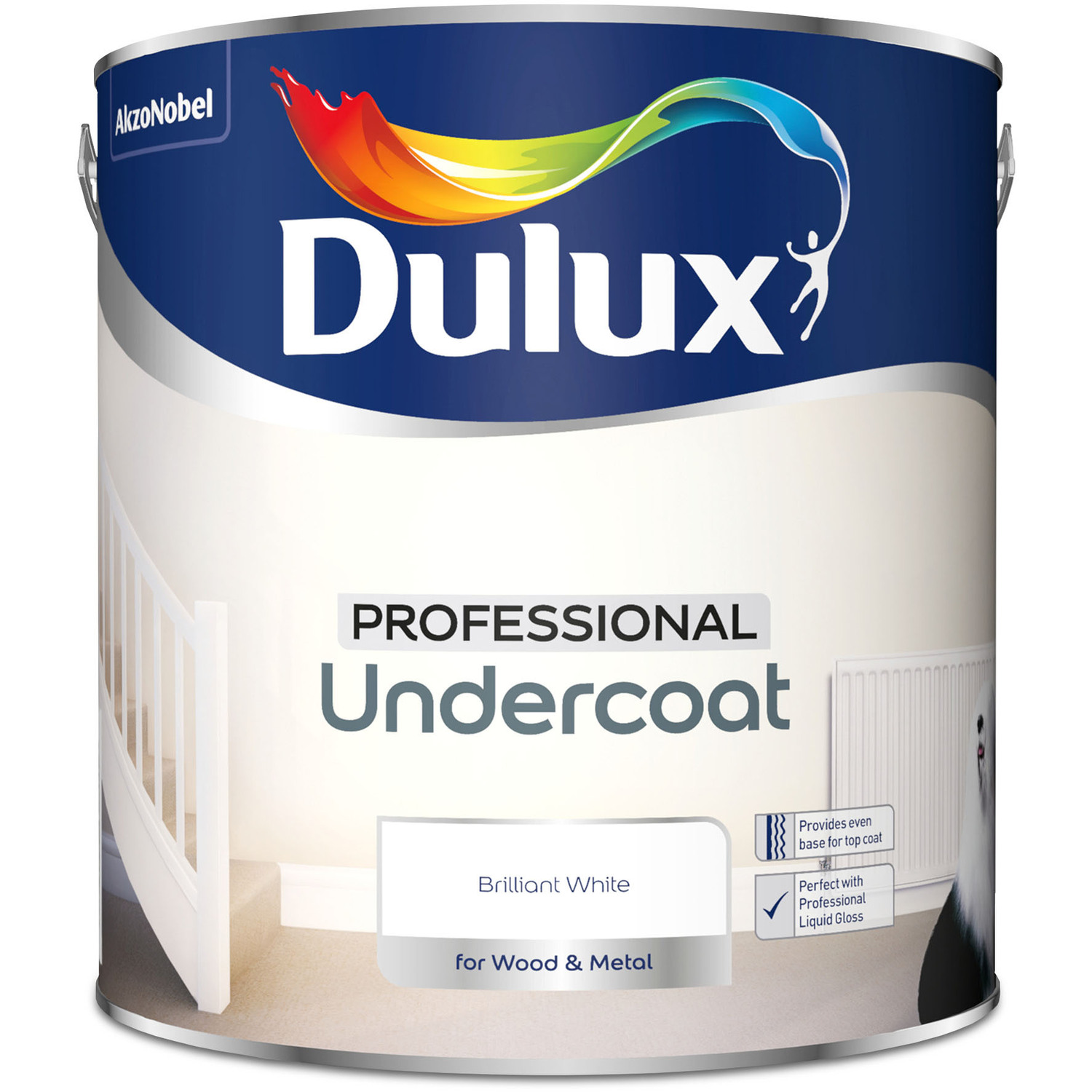 Dulux Professional Wood and Metal Pure Brilliant White Undercoat 250ml Image 2