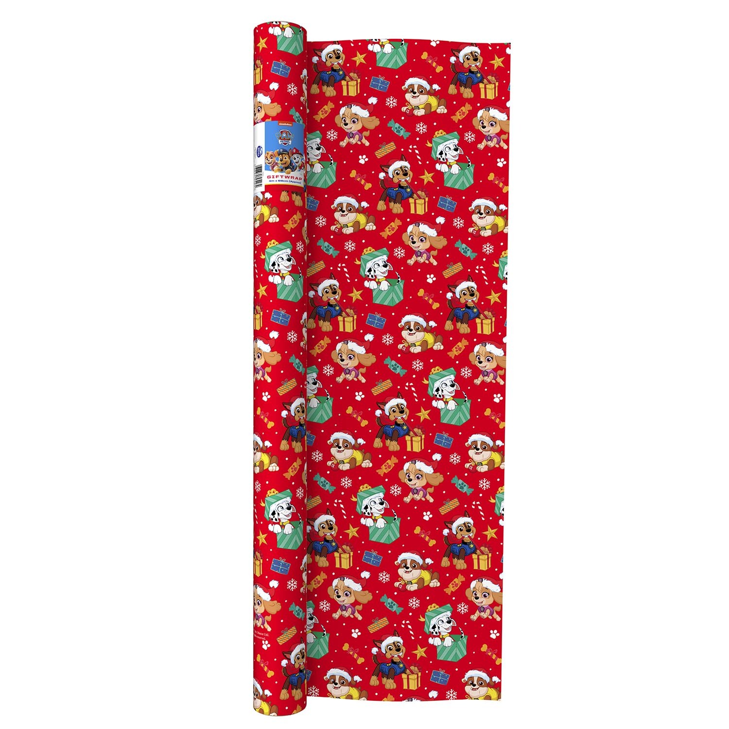 4m Paw Patrol Wrapping Paper - Red Image 1
