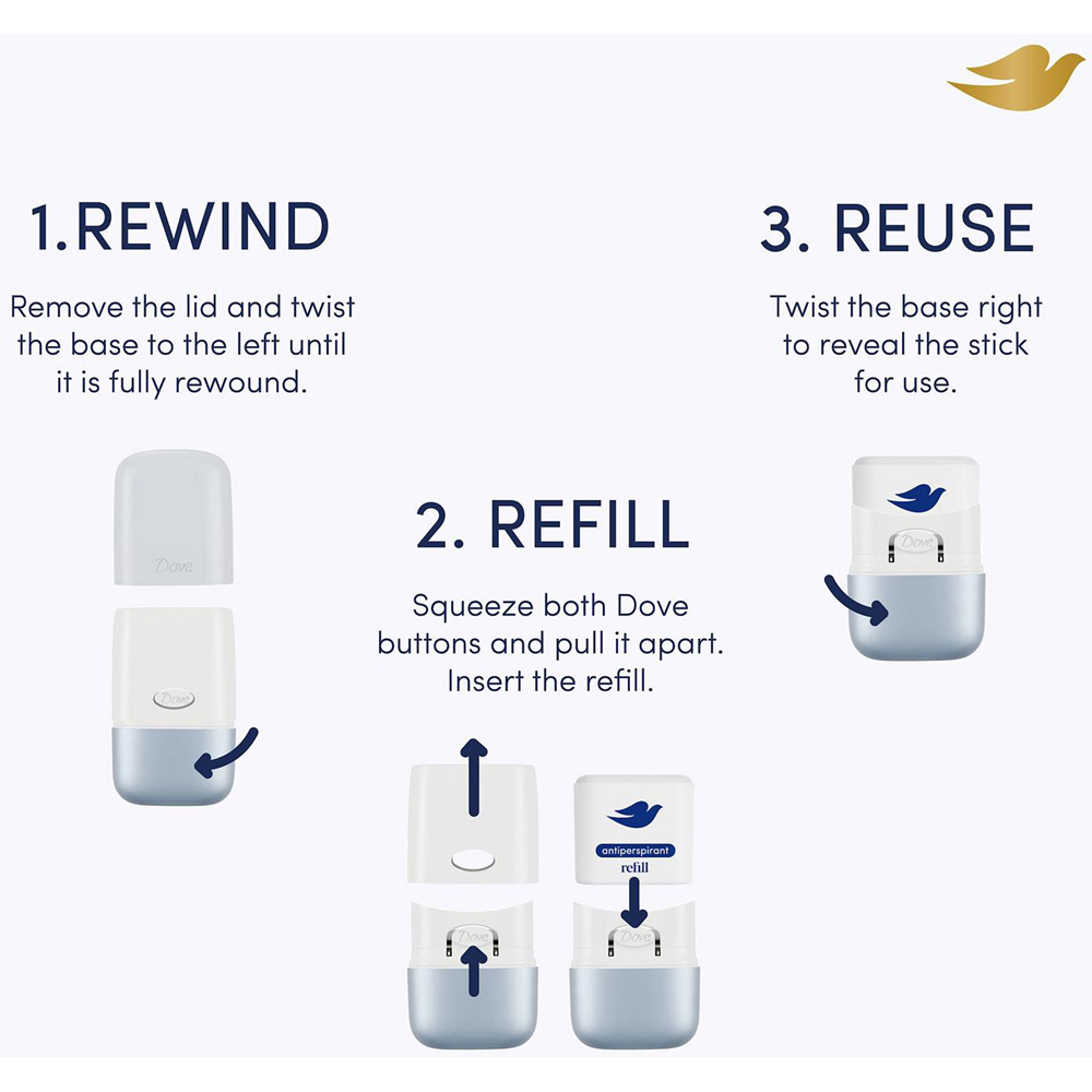 Dove No. 4 Violet and Tonka Bean Antiperspirant Kit Case and Refill 35ml 6 Pack Image 5
