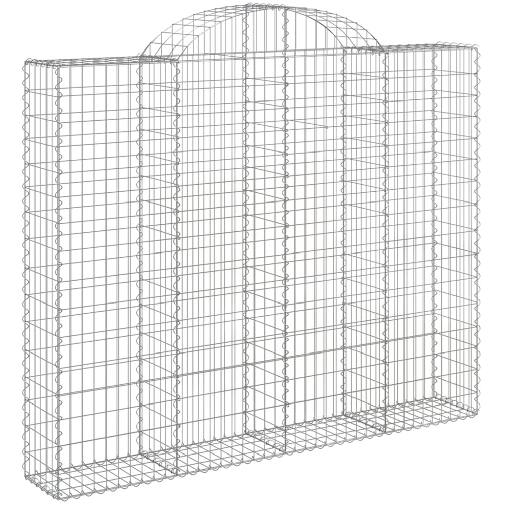 vidaXL Silver Galvanised Iron Gabion Basket 200 x 30 x 160/180cm 5 Pack Image 1