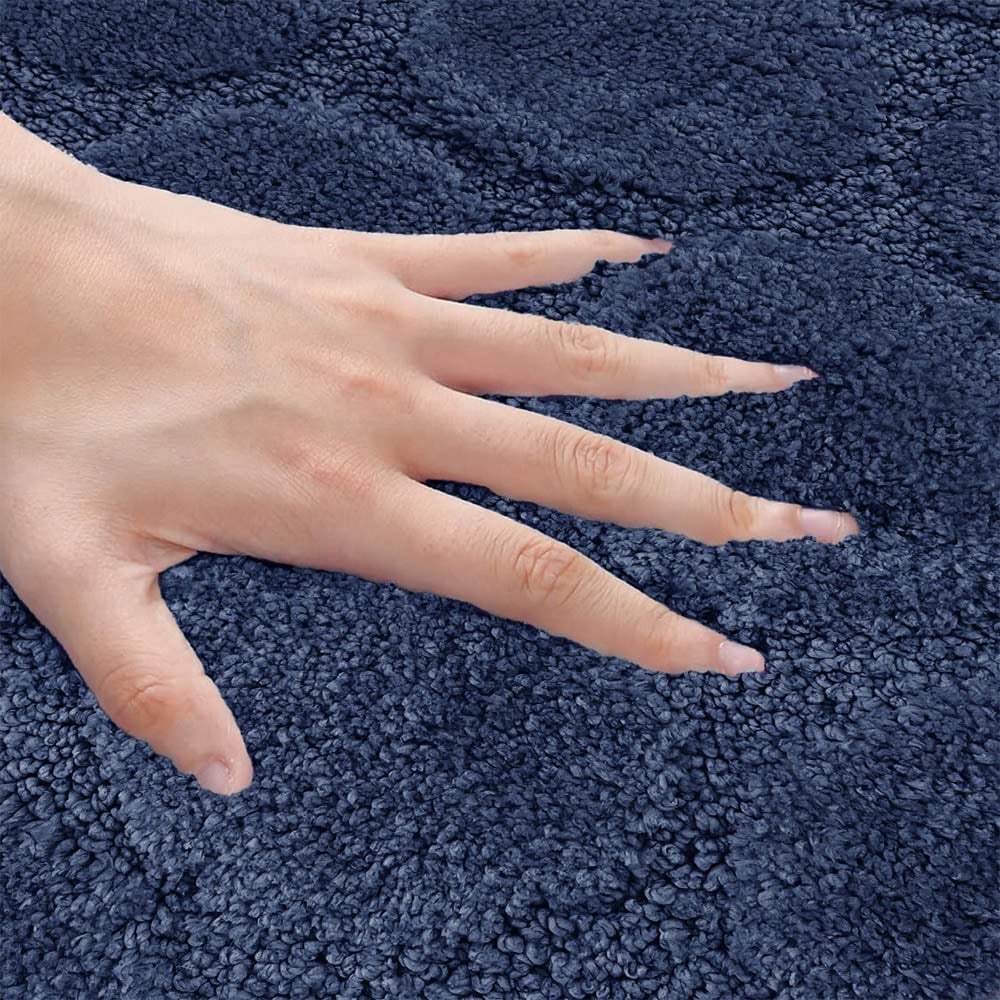 Velosso Cobla Navy Bath Mat Set Image 4