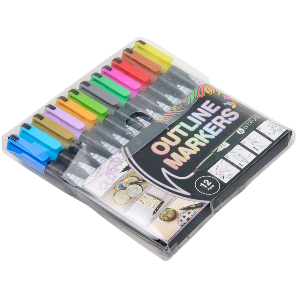 Pack of 12 Outline Markers Image 2