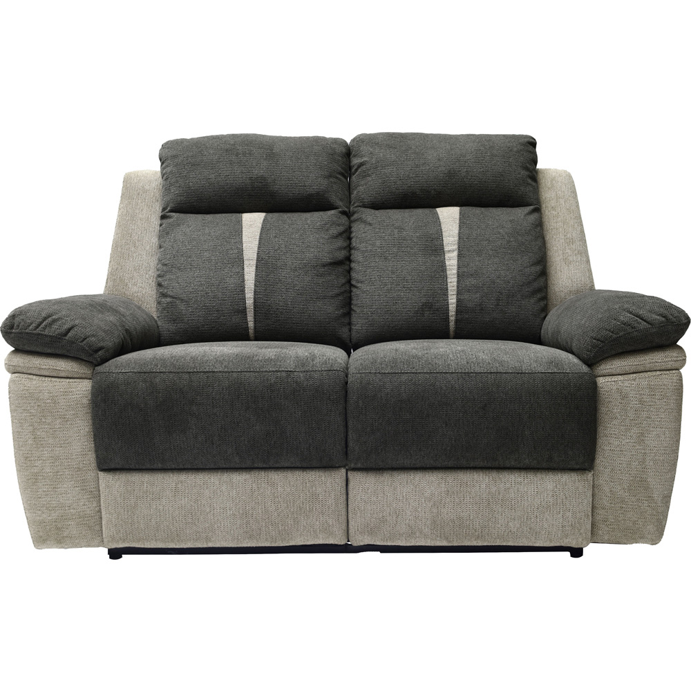 Comfy Living 2 Seater Grey Manual Recliner Sofa Image 2