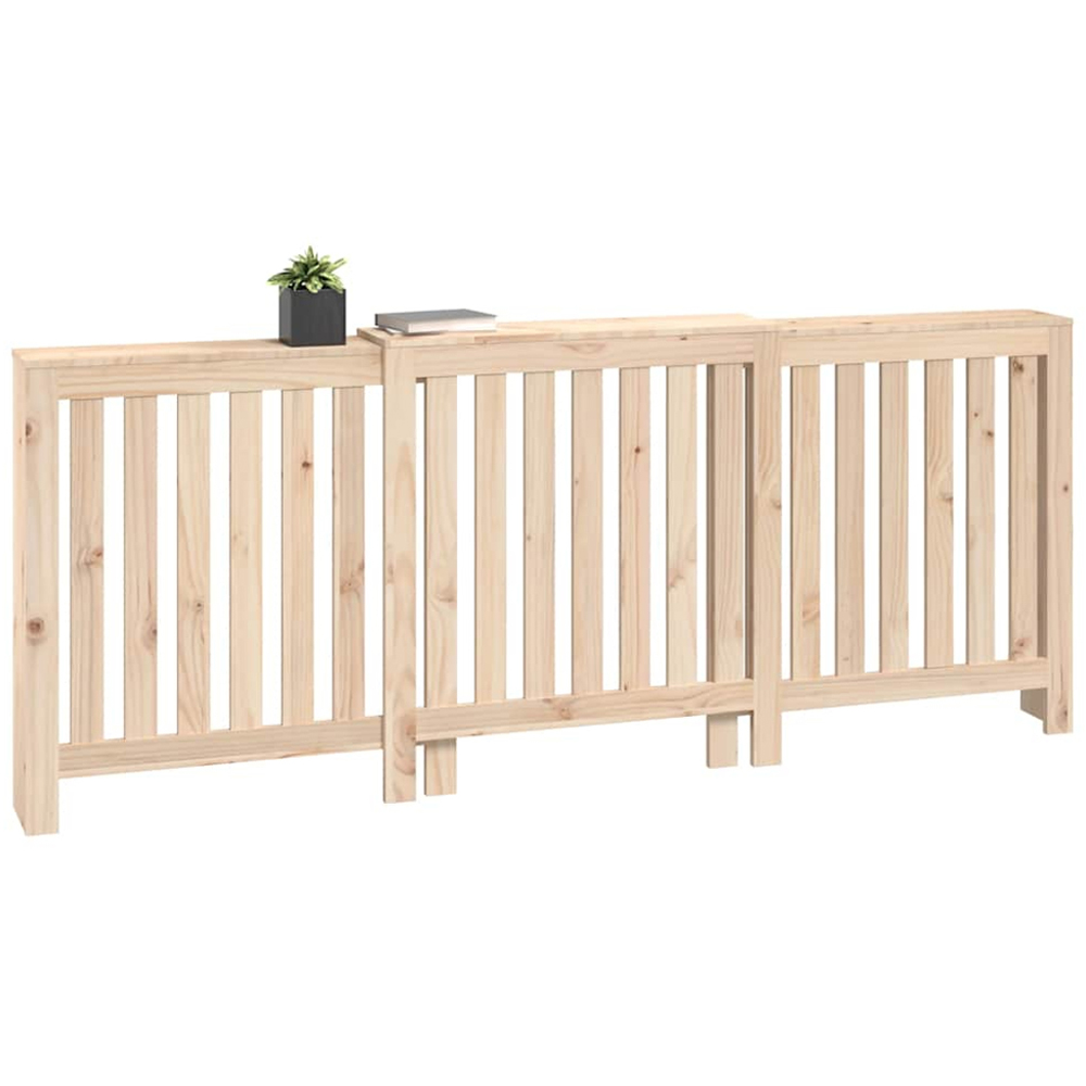 vidaXL Natural Pine Wood Radiator Cover 850 x 2100mm Image 3