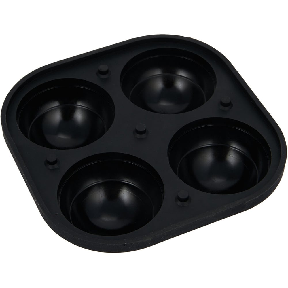 4-Ball Silicone Ice Mould - Black Image 1