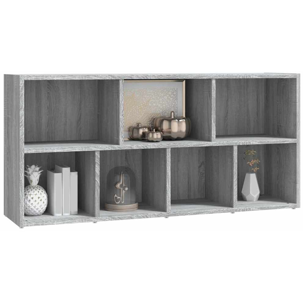 vidaXL 7 Shelf Grey Sonoma Bookcase Image 5