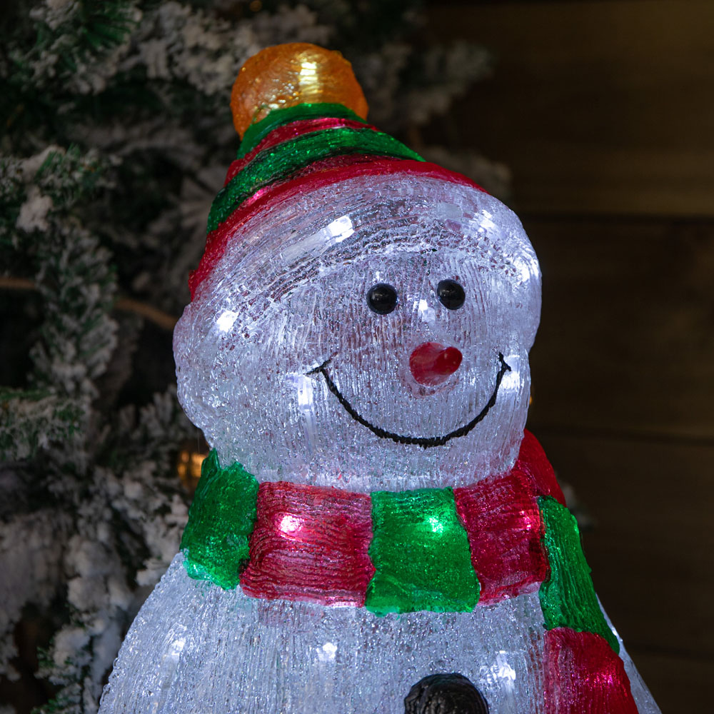 Samuel Alexander 70 Cool White LED Light-Up Ice Snowman Christmas Decoration 55cm Image 4