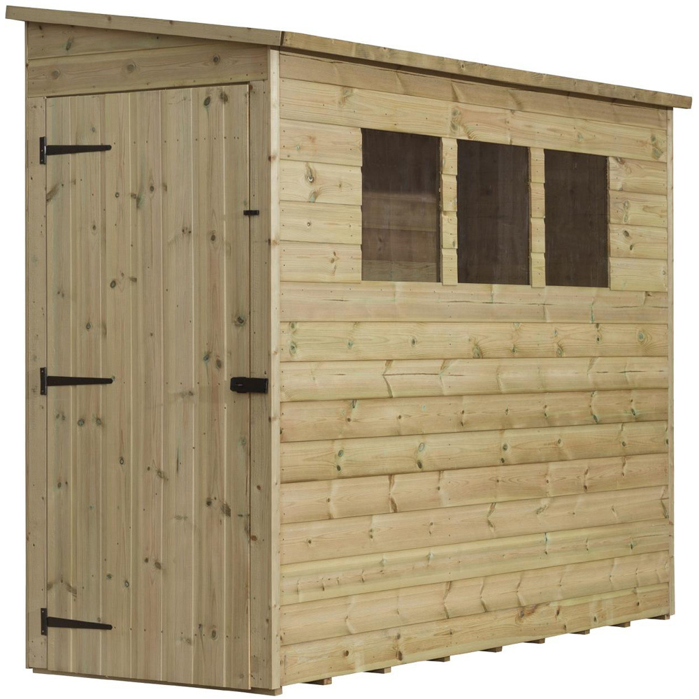 Empire Sheds 2800 8 x 3ft Tongue and Groove Wooden Pent Garden Shed Image 1