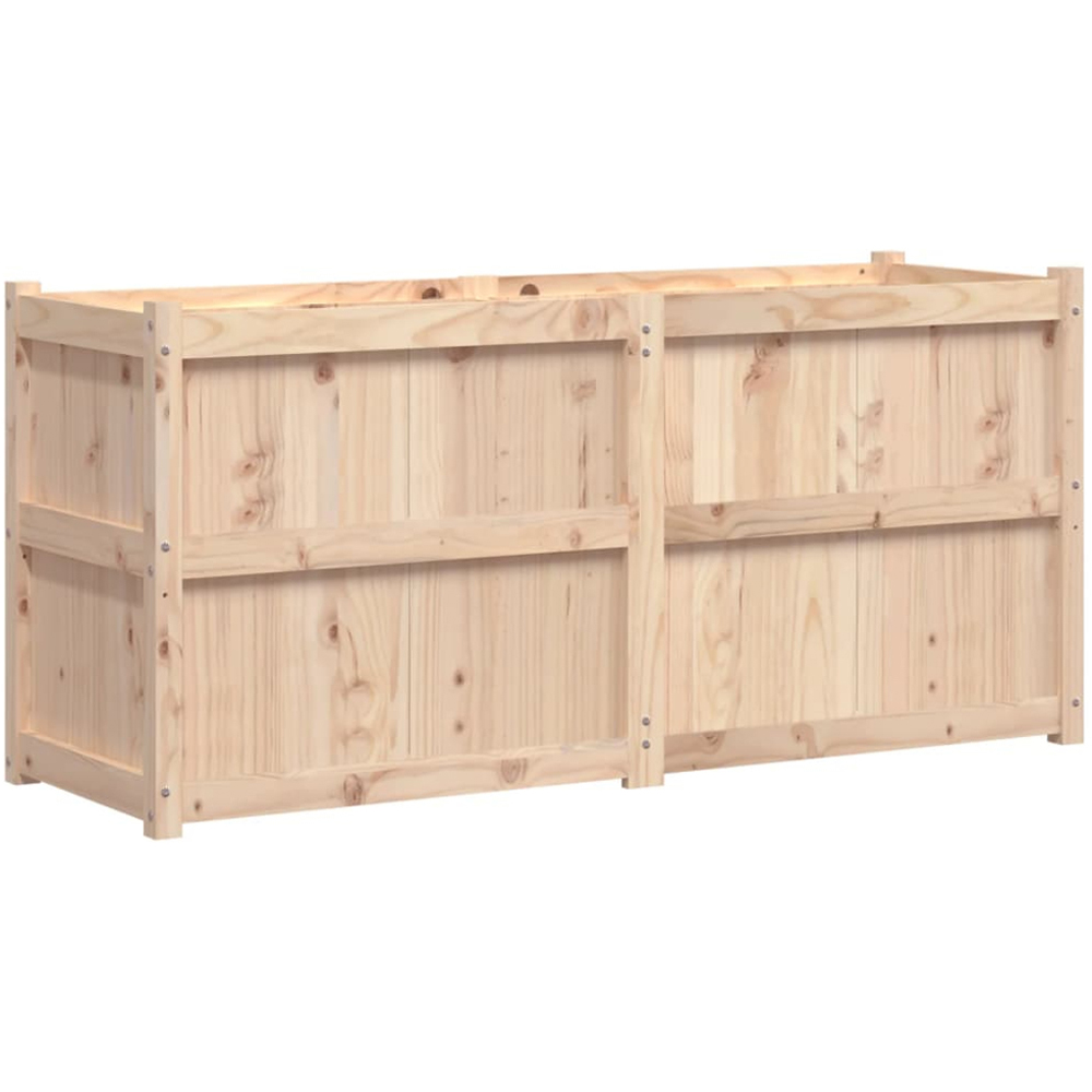 vidaXL Brown Solid Pine Wood Garden Planter 70 x 150 x 50cm Image 6