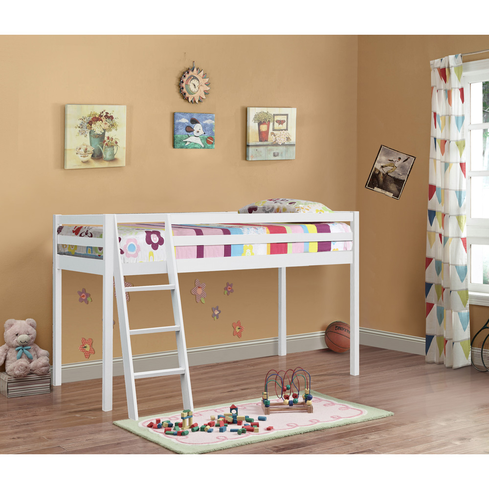 Brooklyn Single White Mid Sleeper Bed Image 3