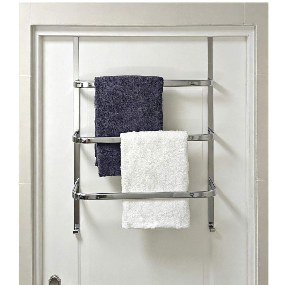 Over The Door Iron Towel Rack Chrome Image 3