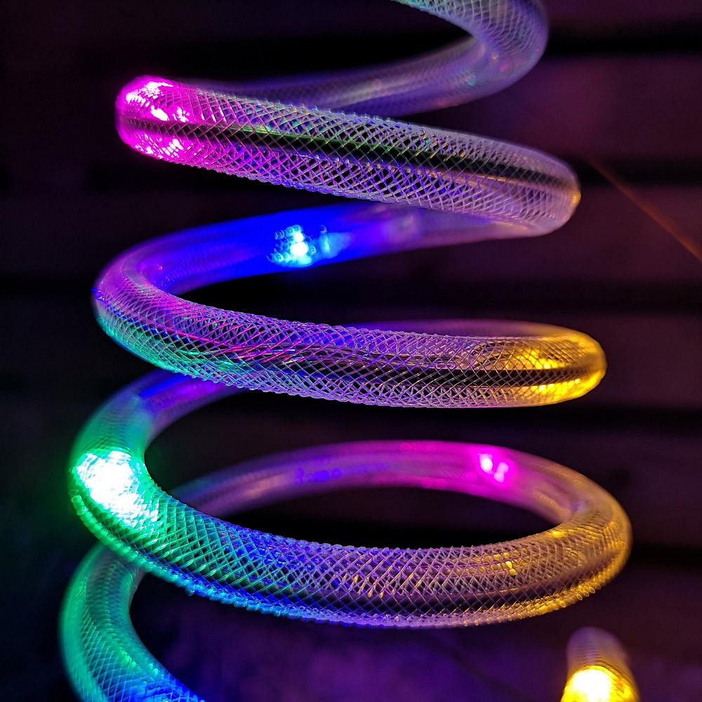 Samuel Alexander 4 Piece Multicolour LED Spiral Tree Christmas Path Light Set Image 7