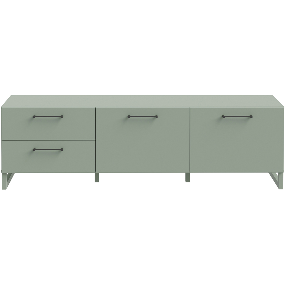 Florence Sali 2 Door 2 Drawer Sage Green TV Unit Image 3