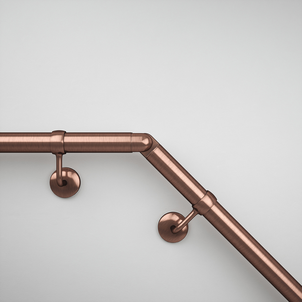 Rothley Antique Copper Stair Handrail Adjustable Elbow Image 8