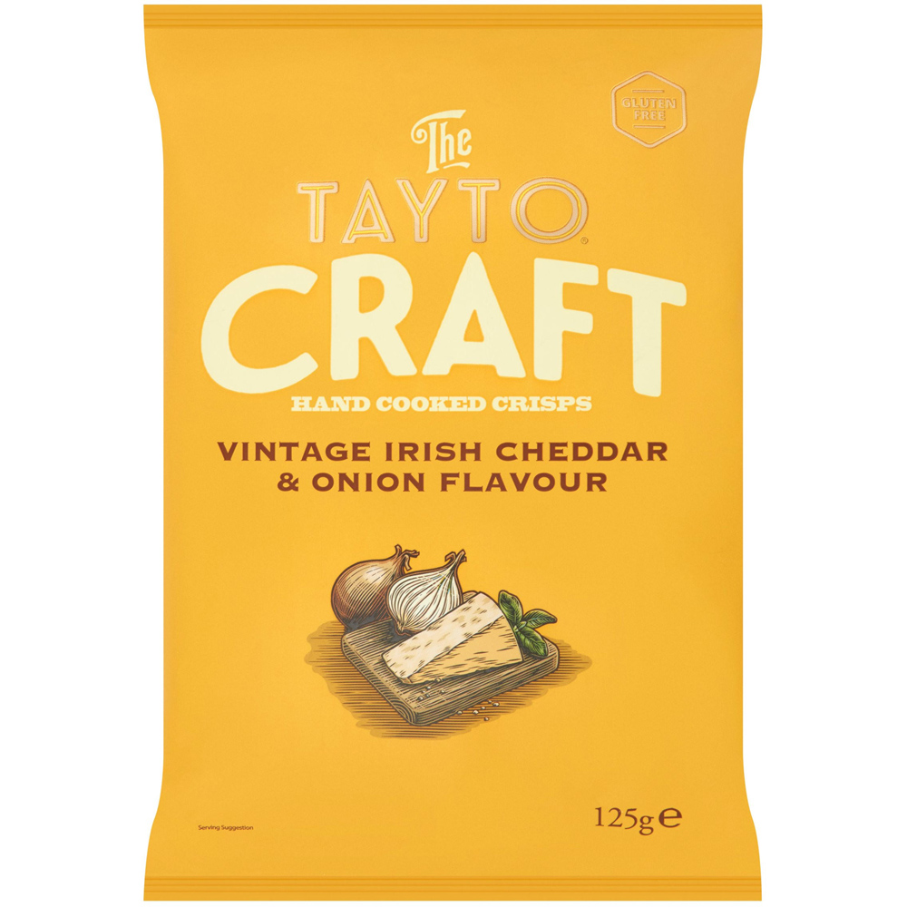 Tayto Craft Vintage Irish Cheddar and Onion Crisps 125g Image