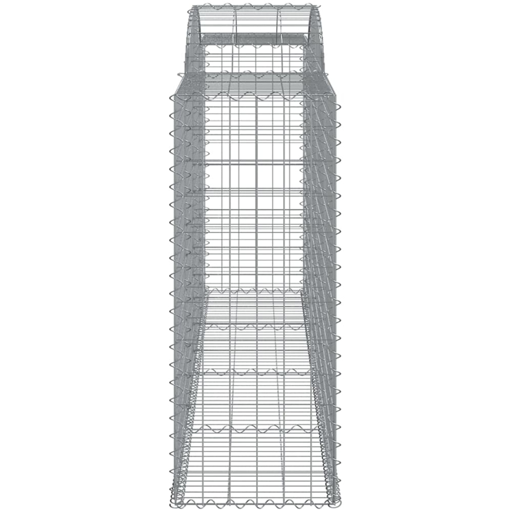 vidaXL Silver Galvanised Iron Arched Gabion Basket 300 x 50 x 120/140cm 10 Pack Image 3