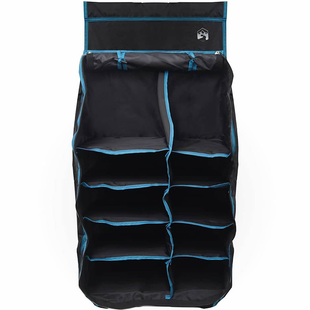 vidaXL 40.5 x 25 x 80cm 10 Pocket Black Hanging Tent Organiser Image 4