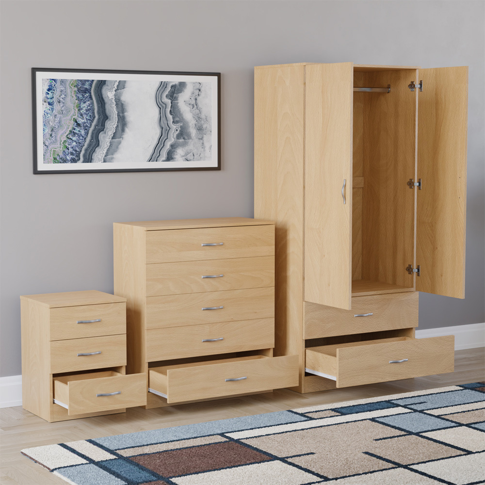 VIDA DESIGNS Riano Pine 3 Piece Bedroom Furniture Set Image 4