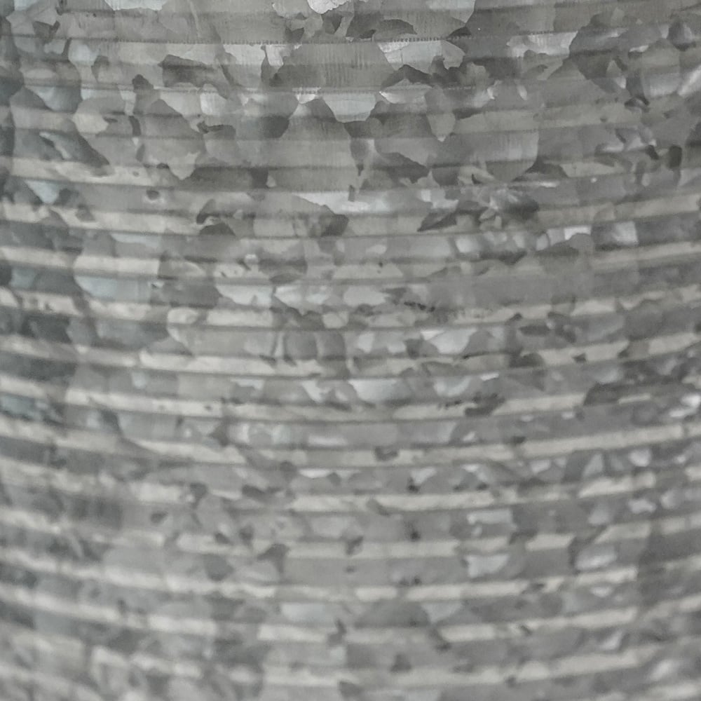 Ivyline Ribbed Galvanised Planter 37cm Image 4